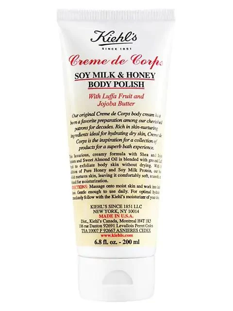 商品Kiehl's|豆奶蜂蜜身体磨砂乳 200ml,价格¥224,第1张图片