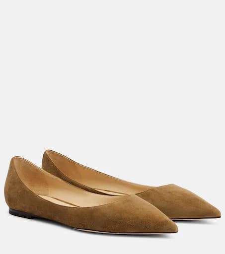 商品Jimmy Choo|Love绒面革芭蕾舞平底鞋,价格¥7085,第1张图片