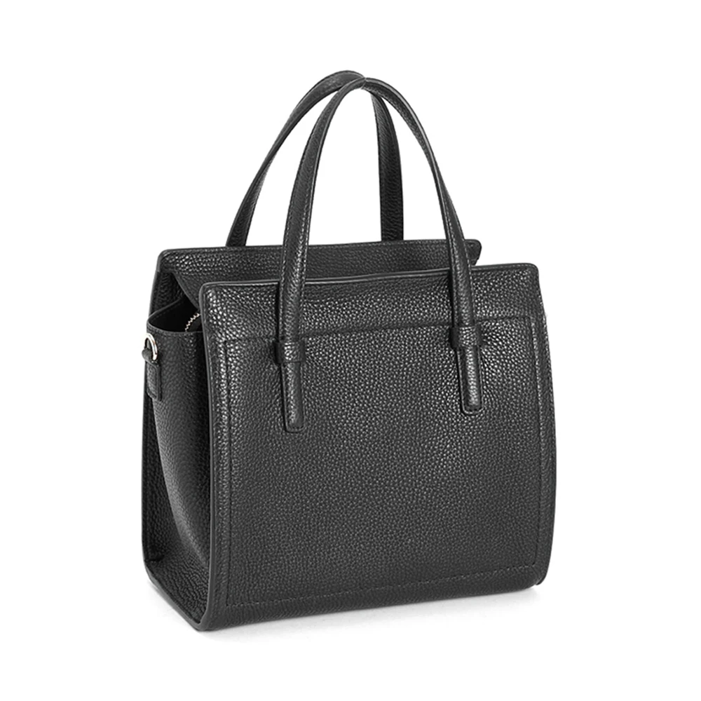 SALVATORE FERRAGAMO 女士黑色小牛皮徽标手提可单肩包 21-F478-720533 商品