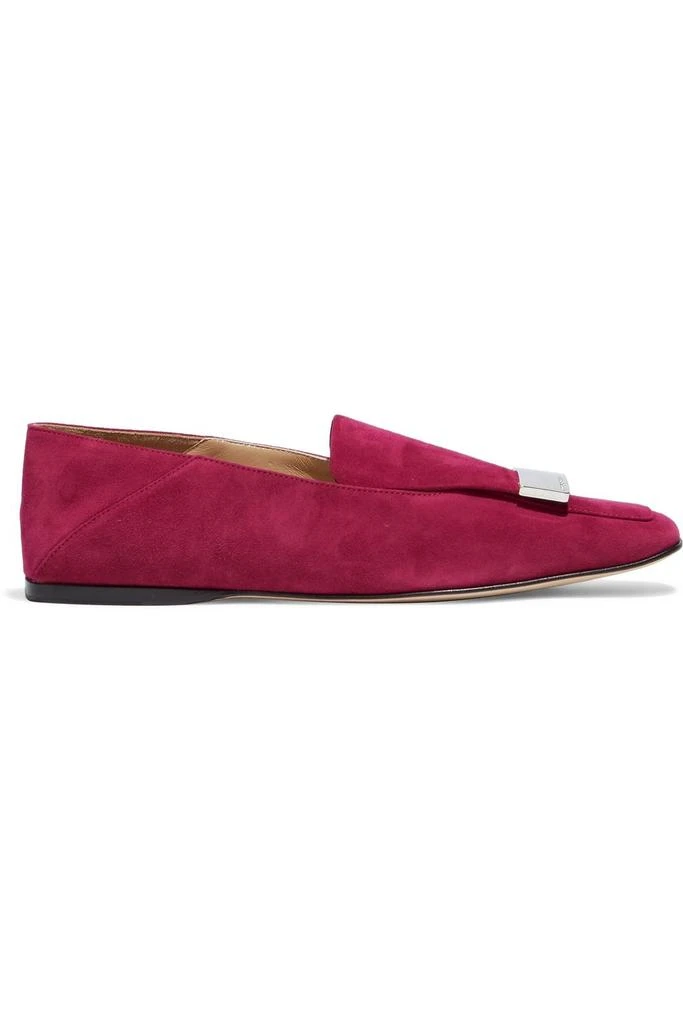 商品Sergio Rossi|sr1 suede collapsible-heel loafers,价格¥1648,第1张图片