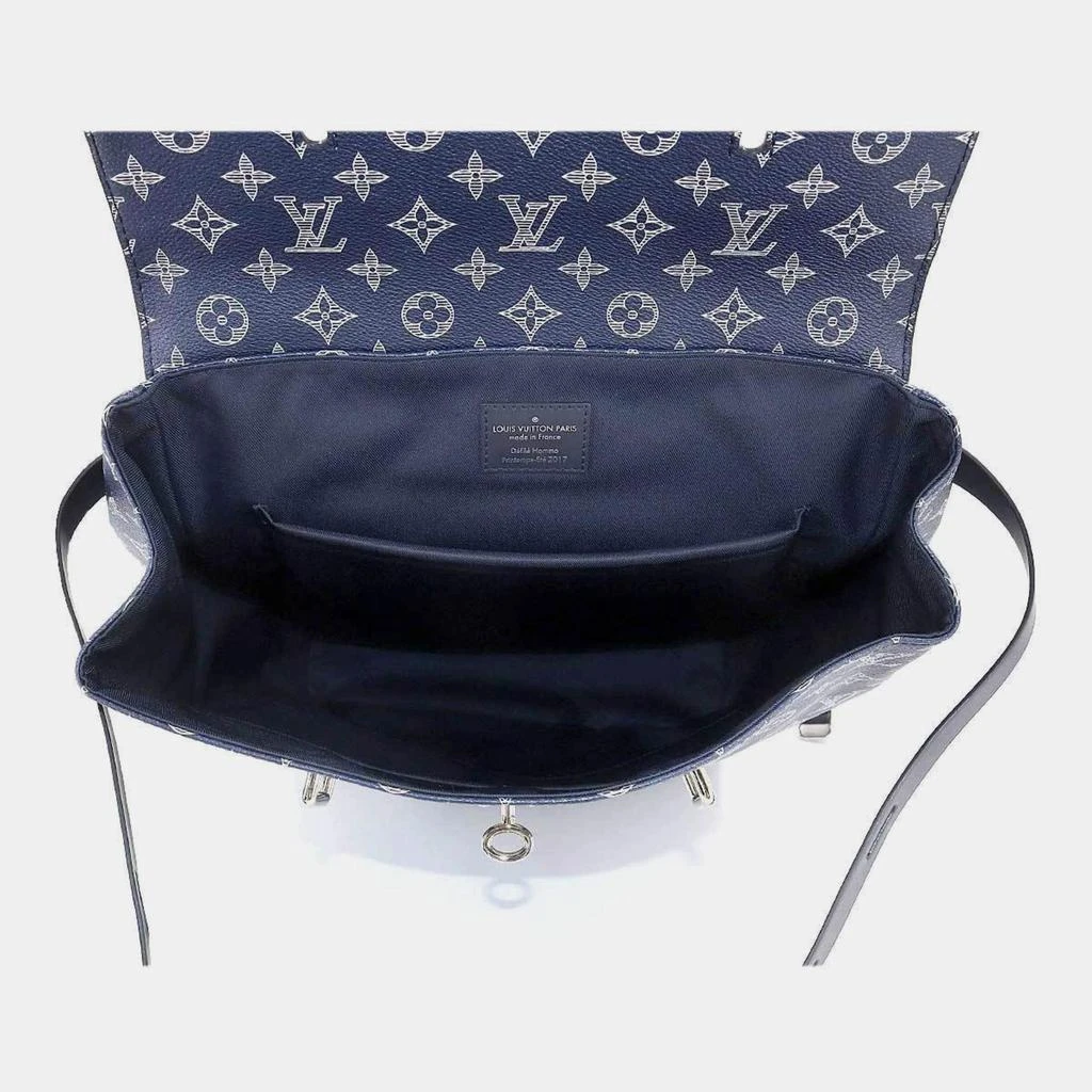 Louis Vuitton Blue Leather and Monogram Canvas Savane Steamer Backpack 商品