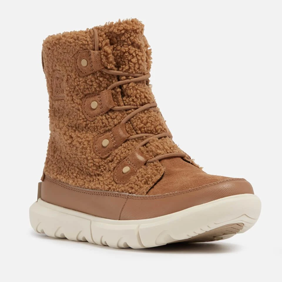 商品SOREL|SOREL EXPLORER II JOAN FAUX SHEARLING AND LEATHER BOOTS,价格¥458,第2张图片详细描述