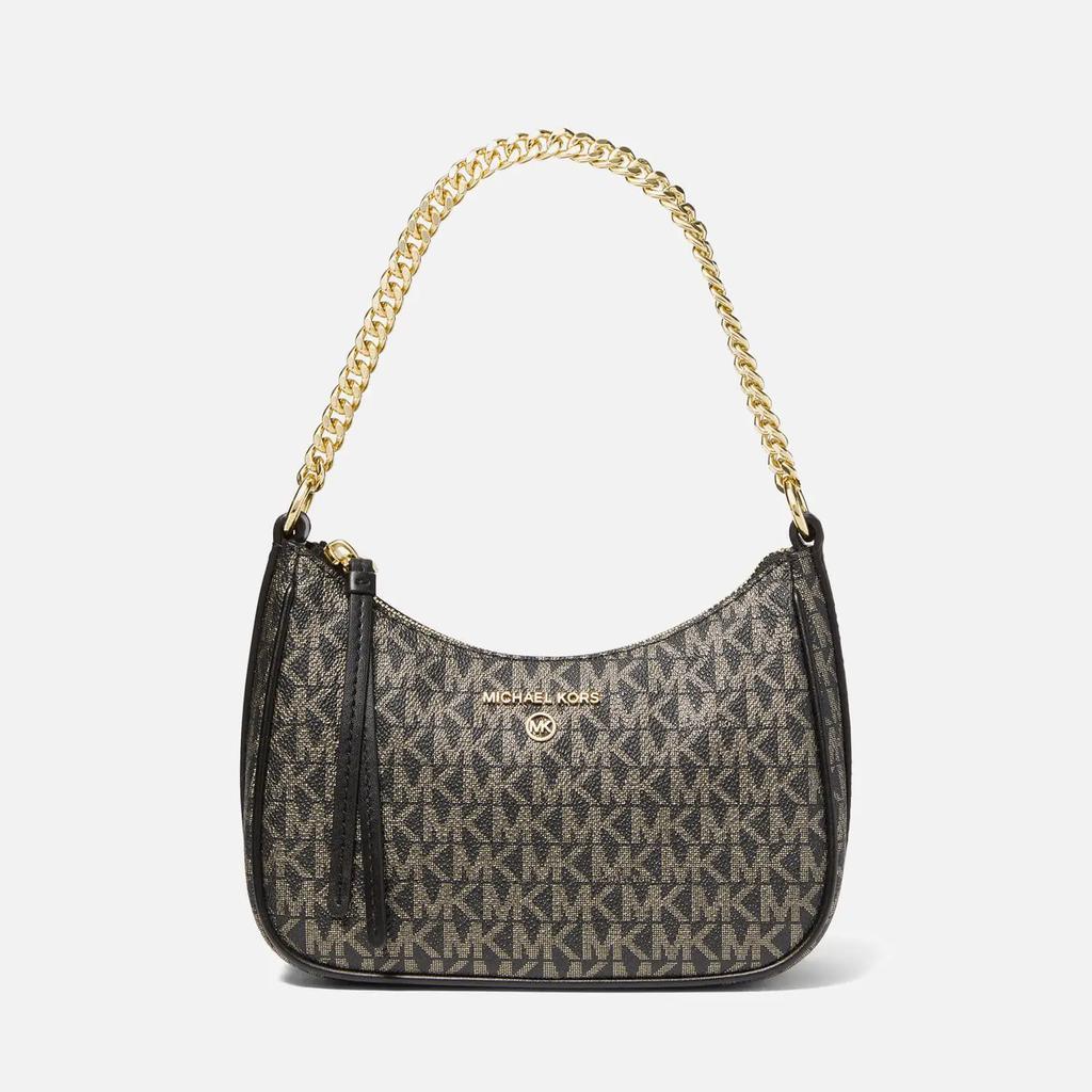 商品Michael Kors|Michael Michael Kors Small Jet Set Leather-Trimmed Coated-Canvas Bag,价格¥1278,第1张图片