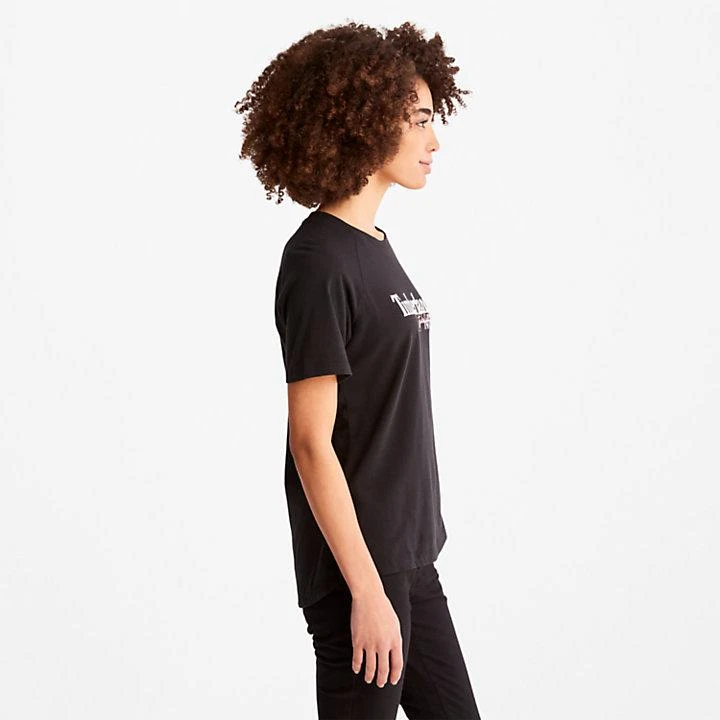 商品Timberland|Raglan-sleeve Logo T-Shirt for Women in Black,价格¥116,第4张图片详细描述