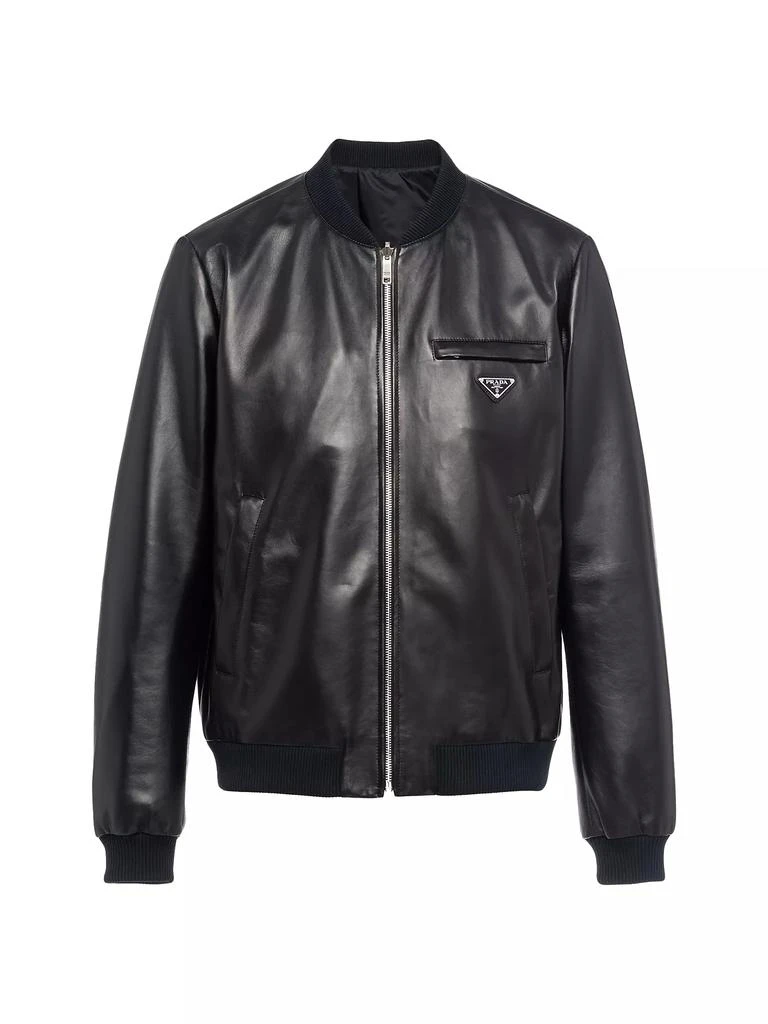 商品Prada|Reversible Nappa Leather and Re-Nylon Bomber Jacket,价格¥42705,第1张图片