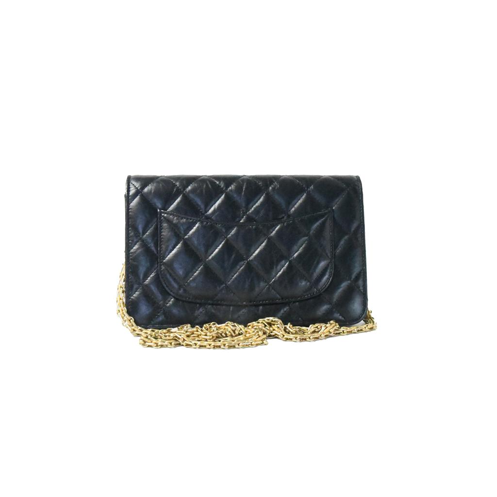 Chanel 2.55 Calfskin Gold HW Wallet on Chain商品第3张图片规格展示