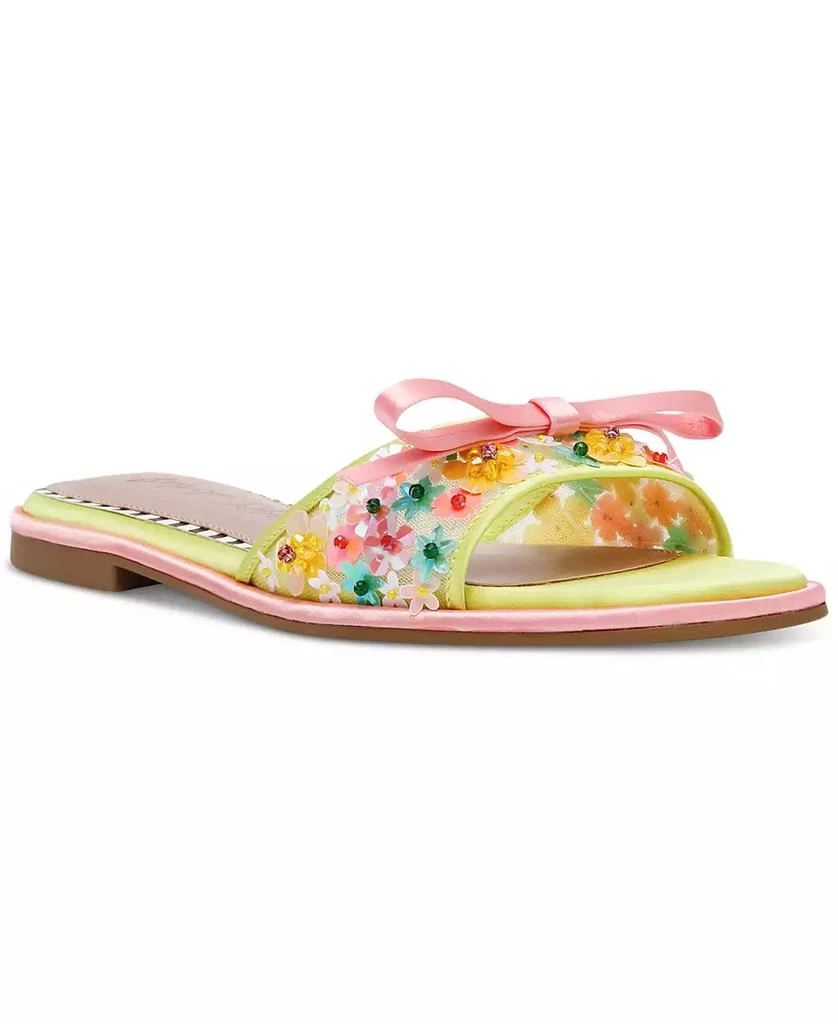 商品Betsey Johnson|Women's Teasee Floral Slide Sandals,价格¥276,第1张图片