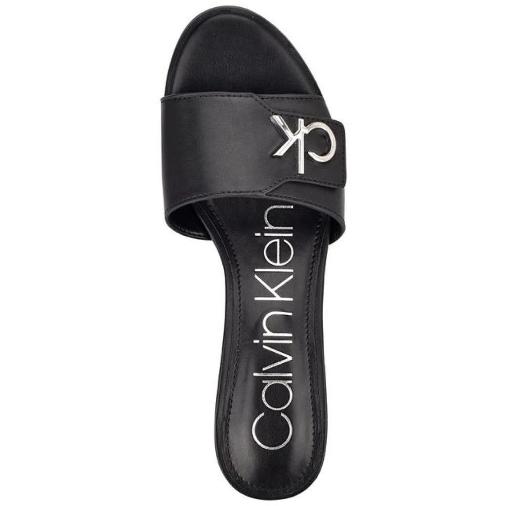 商品Calvin Klein|Calvin Klein Womens Amber Faux Leather Slip On Dress Sandals,价格¥305,第5张图片详细描述