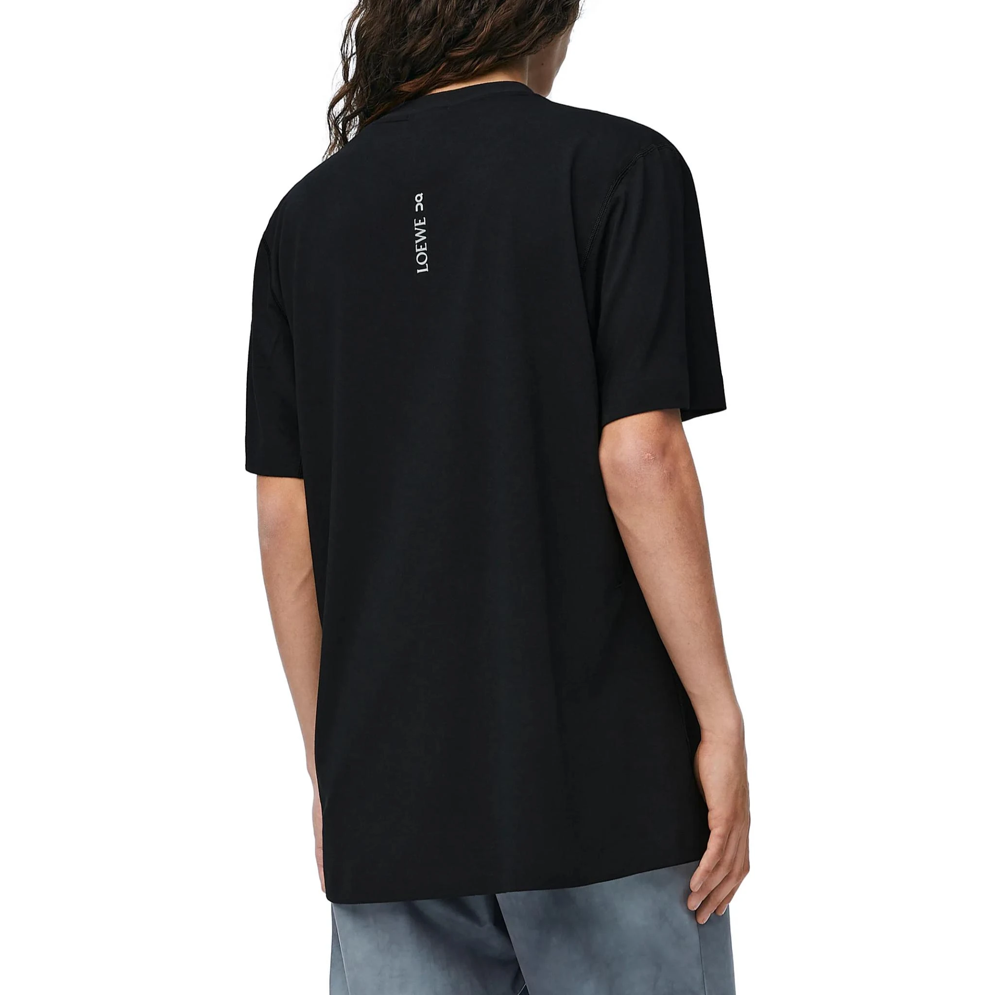 商品[国内直发] Loewe|罗意威 x On昂跑 SS24 纯色Logo标识休闲宽松短袖T恤 男款 黑色,价格¥2926,第5张图片详细描述