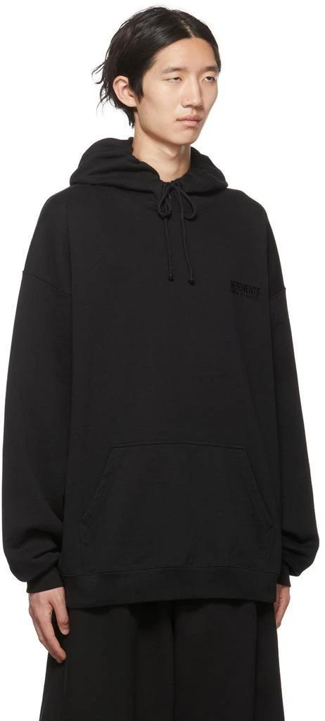 商品Vetements|黑色徽标连帽衫,价格¥5722,第2张图片详细描述