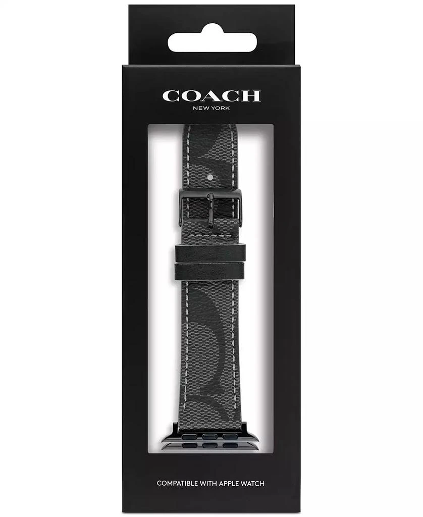 商品Coach|Black Canvas 42/44/45mm Apple Watch® Band,价格¥600,第4张图片详细描述