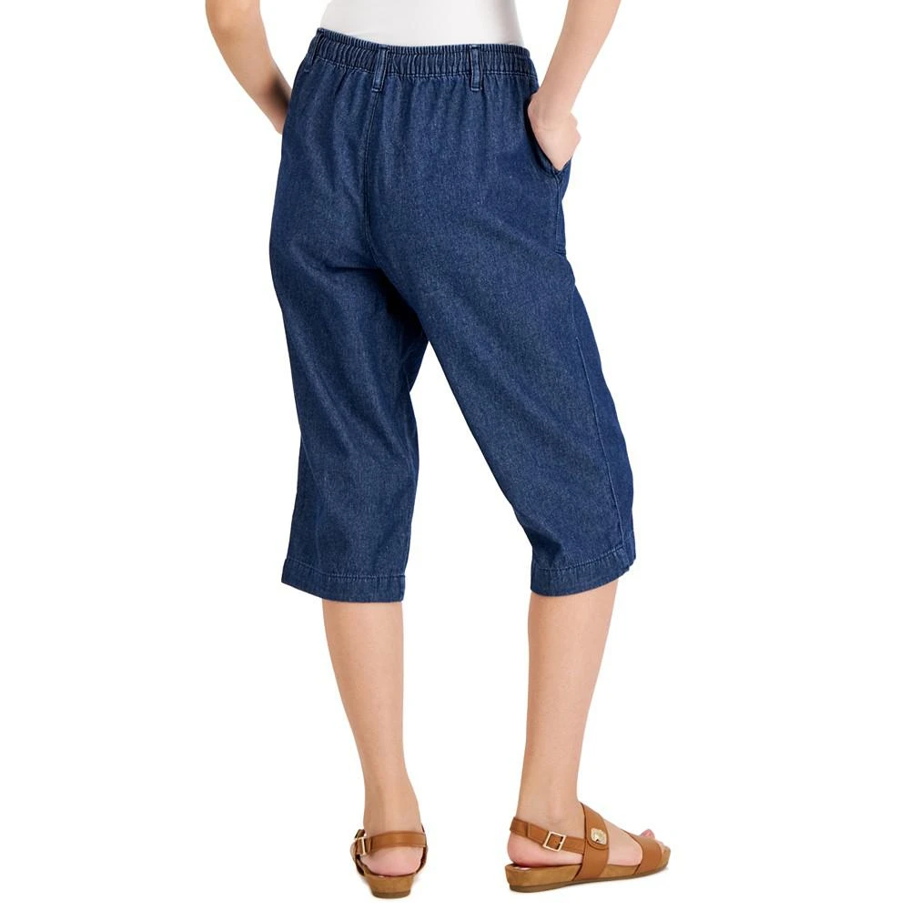 商品Karen Scott|Denim Charlie Capri Pants, Created for Macy's,价格¥54,第2张图片详细描述