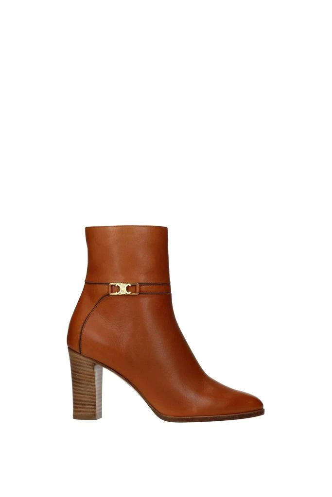 商品Celine|Ankle boots Leather Brown Leather,价格¥5682,第1张图片