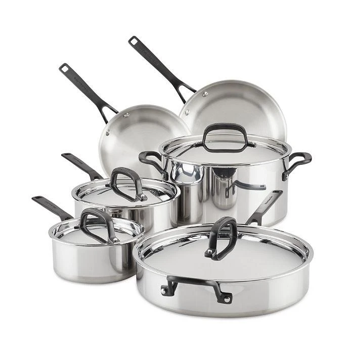 商品KitchenAid|10 Piece 5 Ply Copper Core Cookware Set,价格¥3732,第1张图片