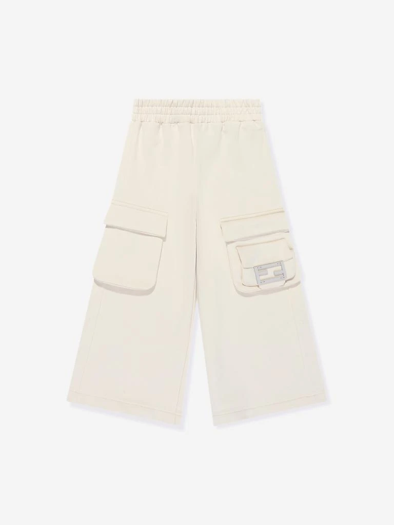 商品Fendi|Fendi Girls Baguette Pocket Trousers in Beige,价格¥2069,第1张图片