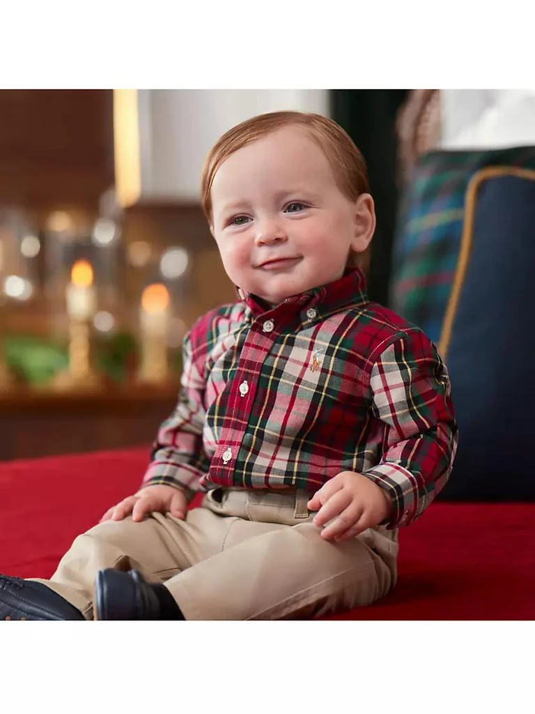 商品Ralph Lauren|Baby Boy's Plaid Polo Shirt & Pants Set,价格¥211,第3张图片详细描述