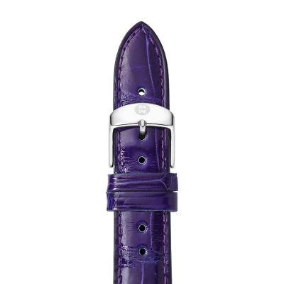 商品Michele|Special Edition 18 mm Eggplant  Alligator Leather Watch Strap MS18AA010540,价格¥1000,第1张图片