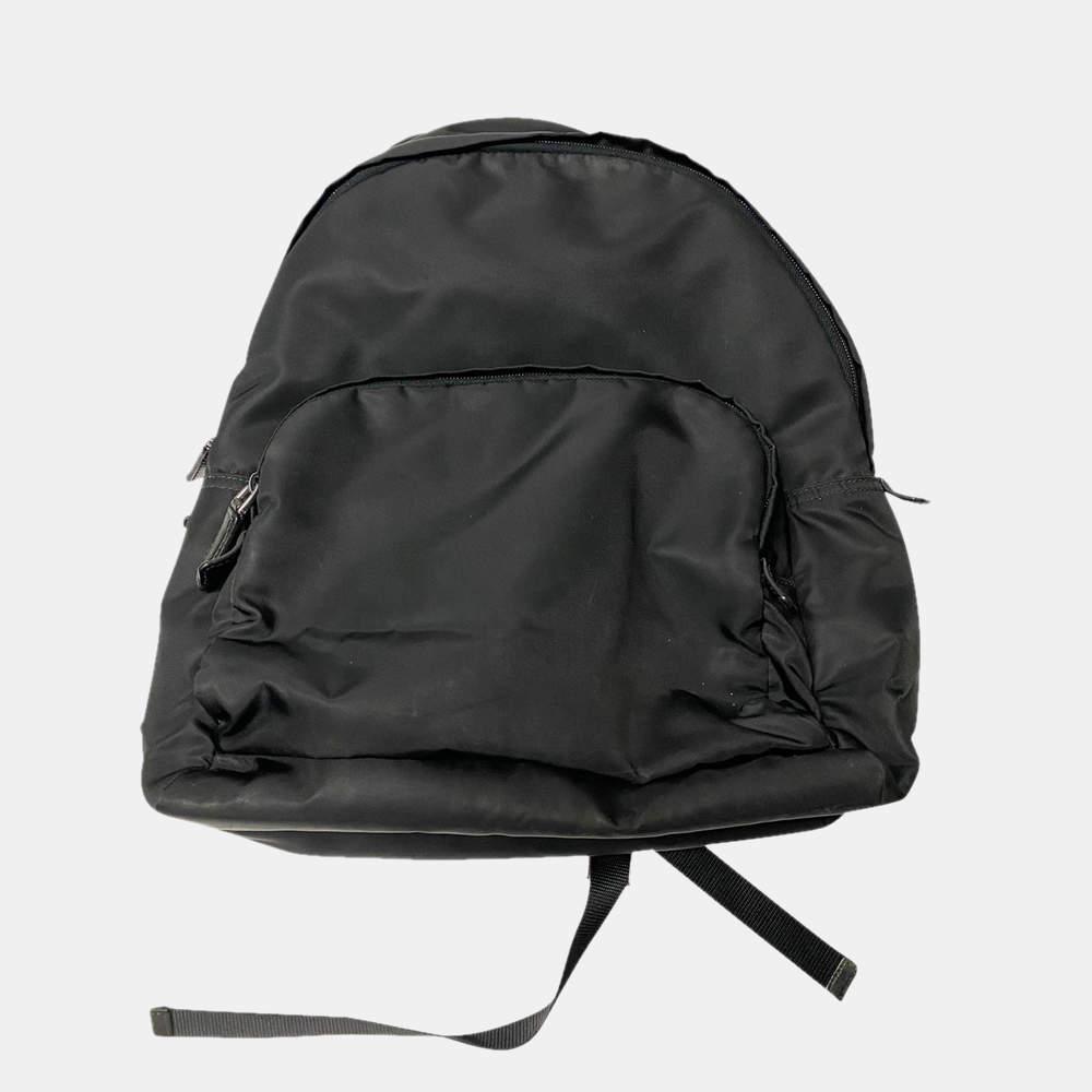 Prada Black Nylon Zip Around Backpack商品第4张图片规格展示