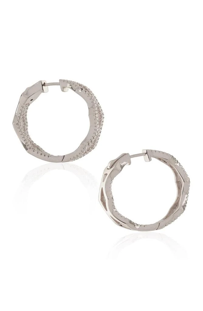 商品Suzy Levian|Sterling Silver 29mm CZ Hoop Earrings,价格¥1263,第2张图片详细描述