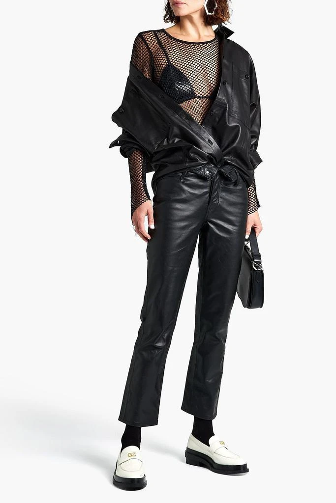 商品Alexander Wang|Leather straight-leg pants,价格¥3645,第4张图片详细描述