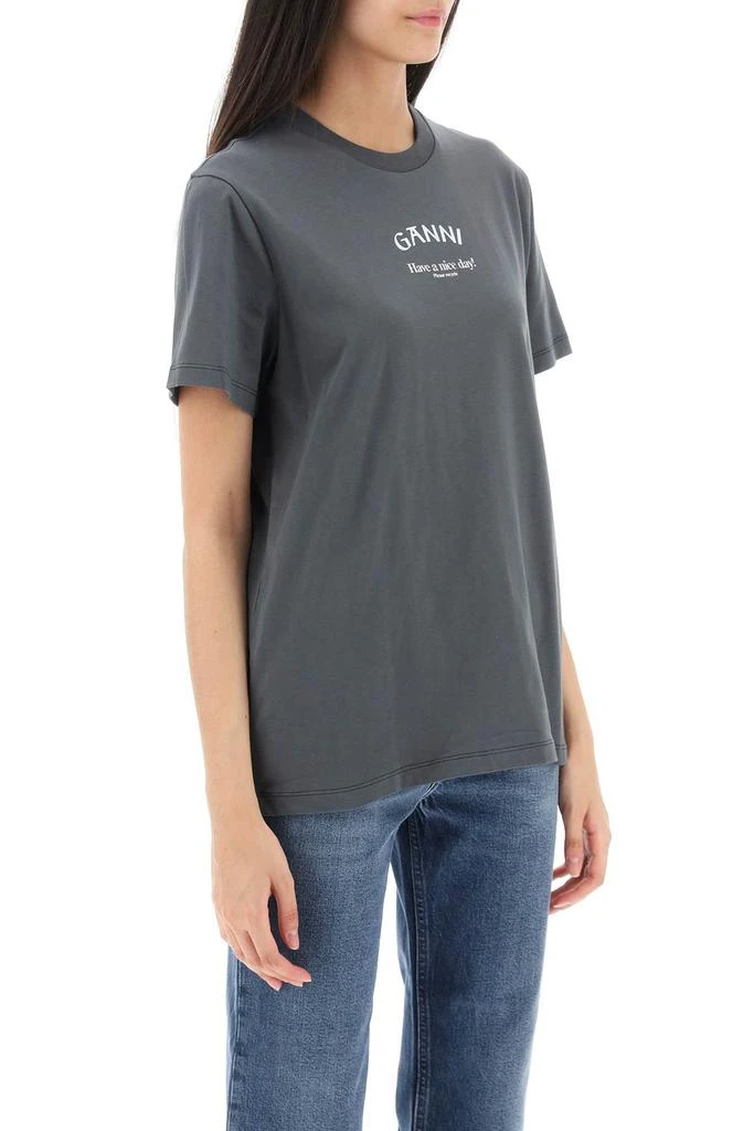商品Ganni|T Shirt With Logo Print,价格¥605,第2张图片详细描述