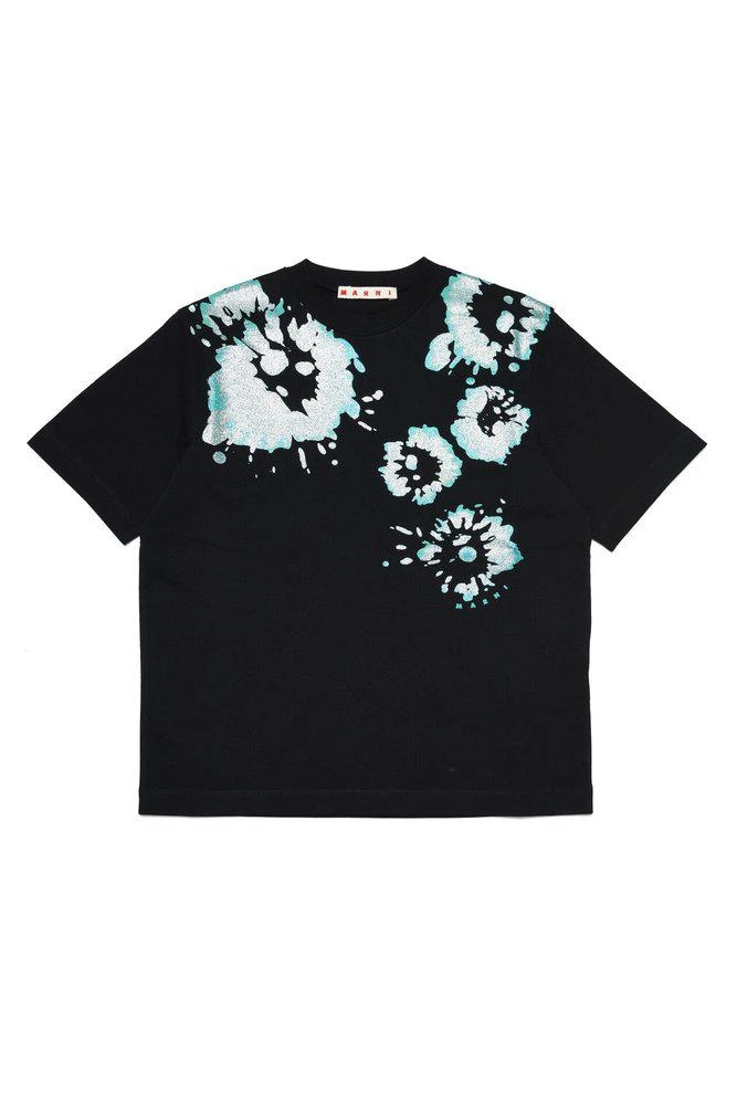 商品Marni|Marni Kids Sunflower Printed Crewneck T-Shirt,价格¥356,第1张图片