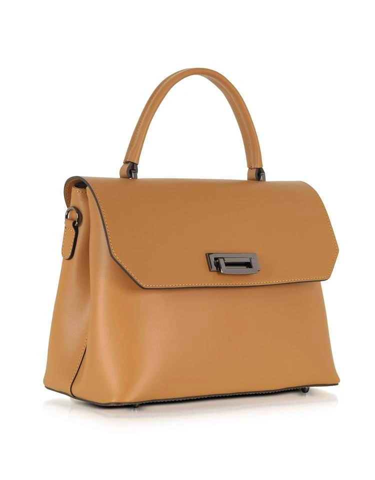 商品Le|Le Parmentier Lutece 中号干邑色皮革顶柄挎包,价格¥762,第4张图片详细描述