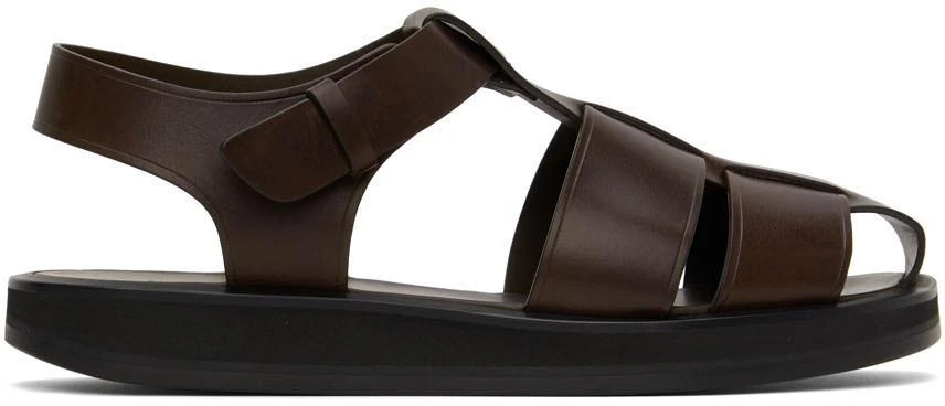 商品The Row|Brown Fisherman Sandals,价格¥3054,第1张图片