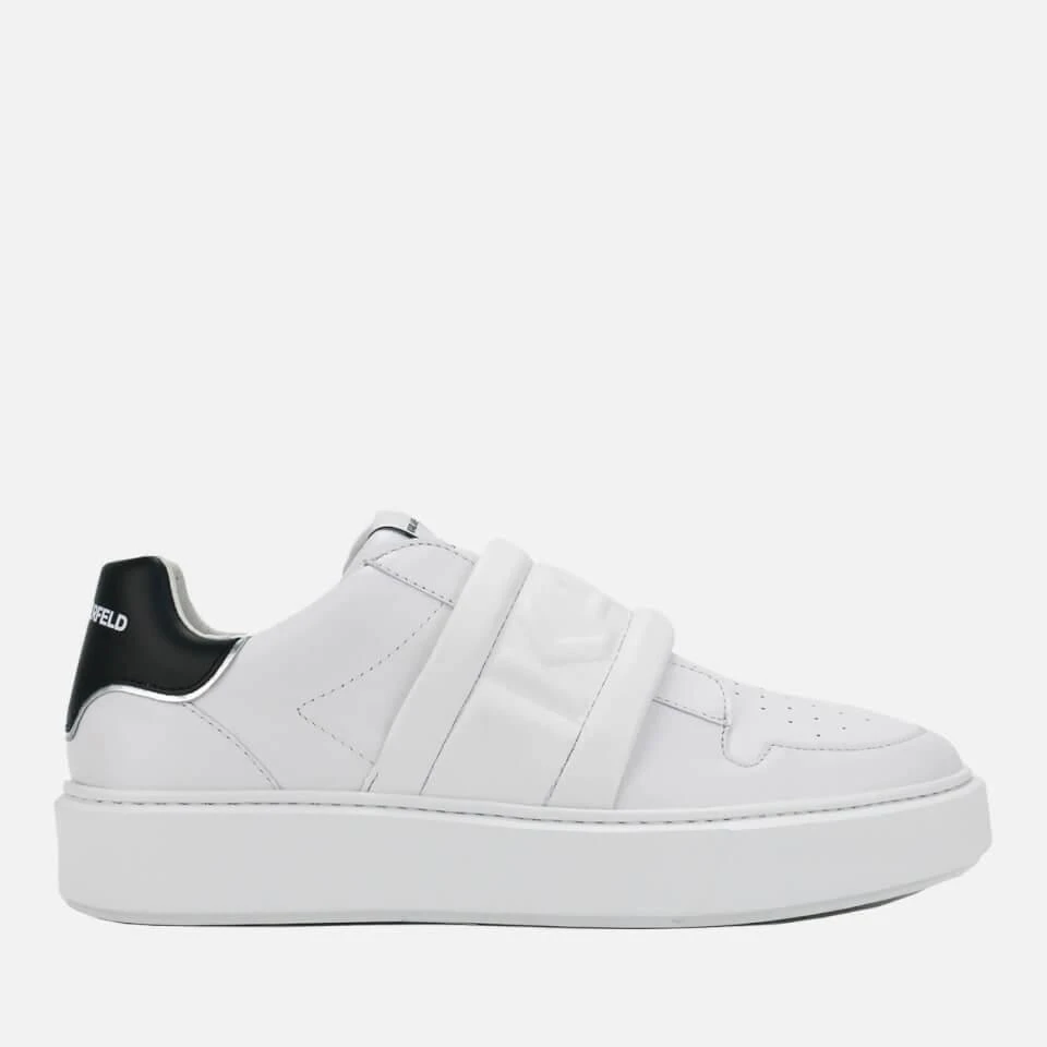 商品Karl Lagerfeld Paris|KARL LAGERFELD PUFFA STRAP LEATHERTRAINERS,价格¥389,第1张图片