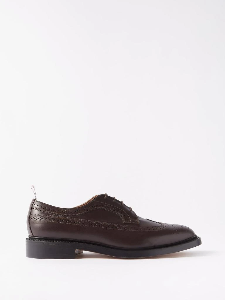 商品Thom Browne|Tricolour-trim leather longwing brogues,价格¥5198,第1张图片