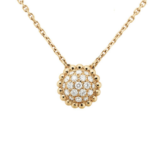商品Van Cleef & Arpels| Van Cleef & Arpels/梵克雅宝 Perlée diamants系列 18K金黄金镶嵌19颗钻石圆形吊坠VCARO9PD00,价格¥59802,第1张图片