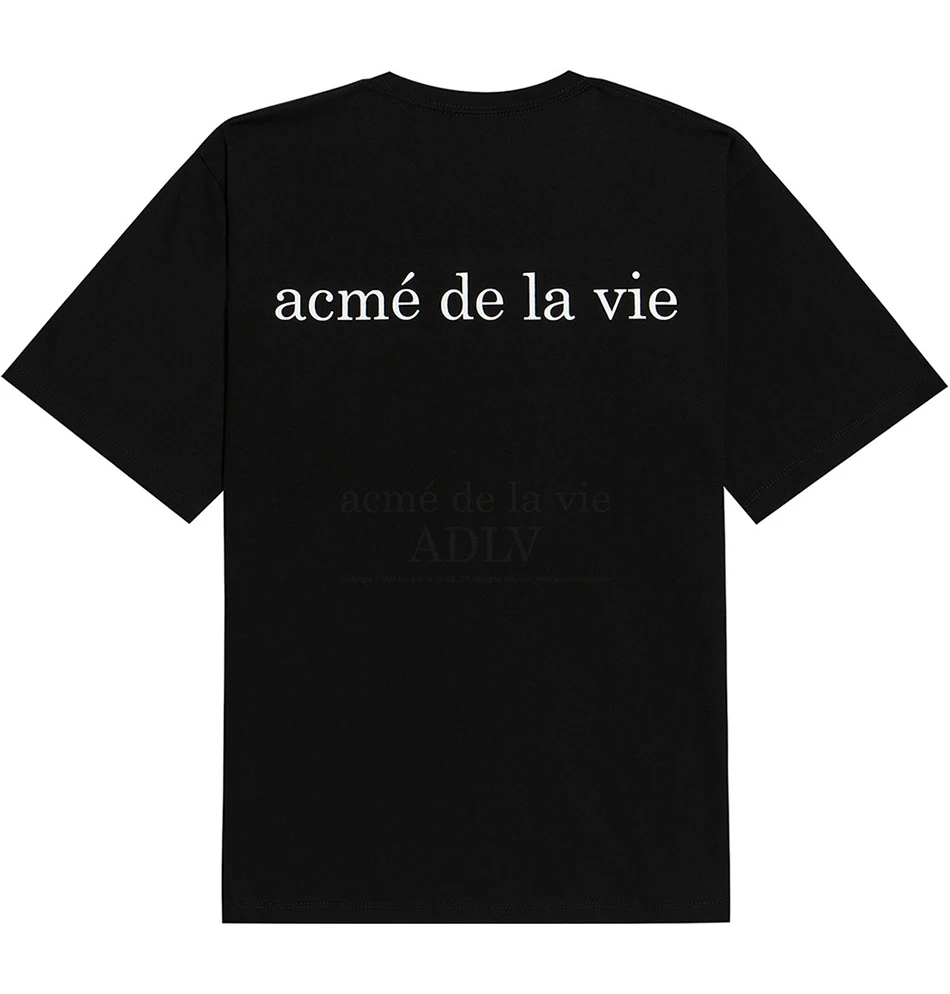 【享贝家】acme de la vie 甜甜圈男孩图案短袖T恤 男女同款 黑色 ADLV21SS-SSBKBF-DN1 商品