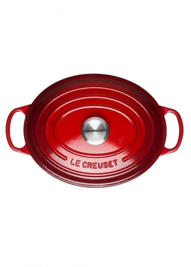 商品Le Creuset|Signature cast iron oval casserole 25cm cerise,价格¥2520,第3张图片详细描述