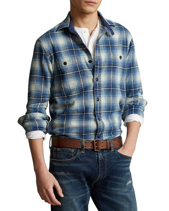 商品Ralph Lauren|Classic Fit Plaid Flannel Work Shirt,价格¥421,第1张图片