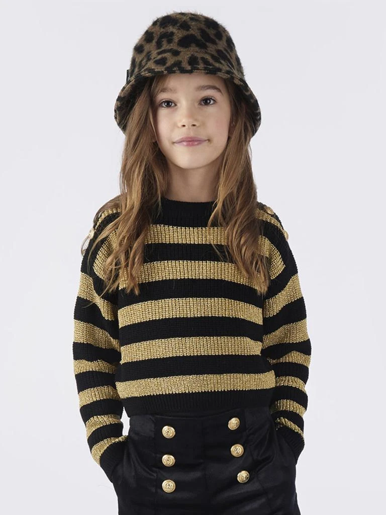 商品Balmain|Balmain Girls Leopard Bucket Hat in Brown,价格¥581,第2张图片详细描述