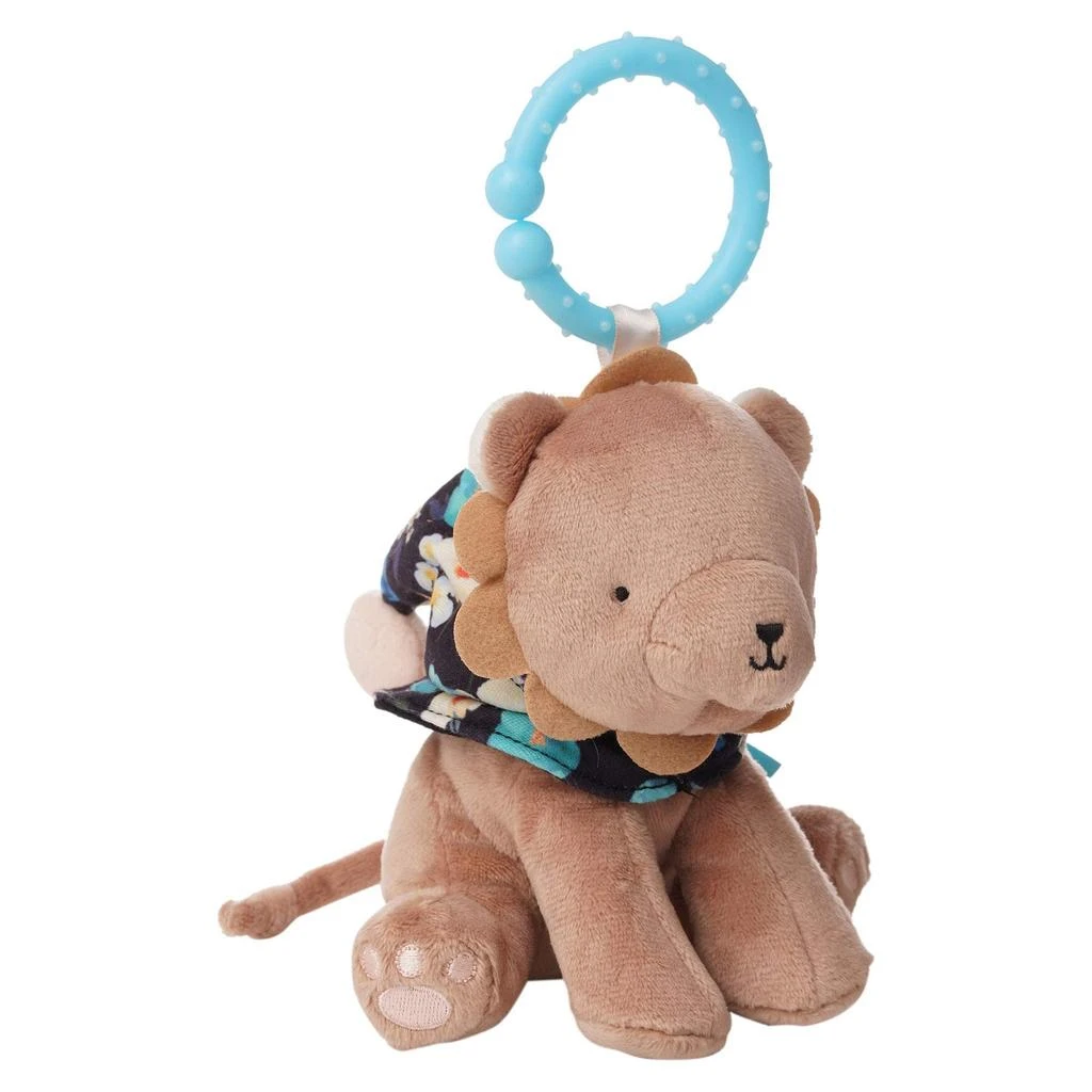商品Manhattan Toy|Manhattan Toy Fairytale Lion Plush Baby Travel Toy with Chime, Crinkle Ears and Teether Clip-on Attachment,价格¥105,第1张图片