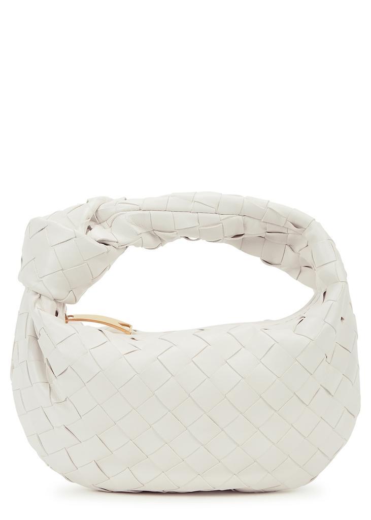 商品Bottega Veneta|Jodie Intrecciato mini white leather top handle bag,价格¥15265,第1张图片