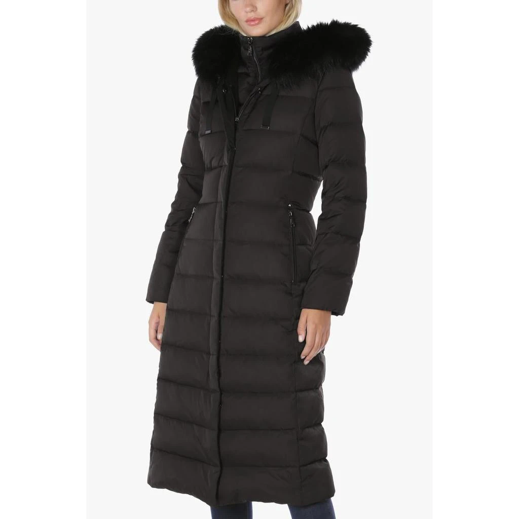 Tahari Nellie Long Coat for Women-Insulated Jacket with Removable Faux Fur Trim 商品