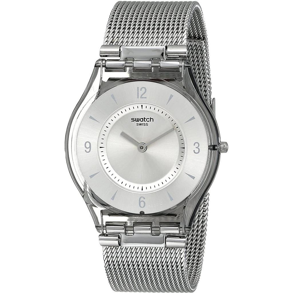 Swatch Women's Metal Knit Silver Dial Watch商品第1张图片规格展示