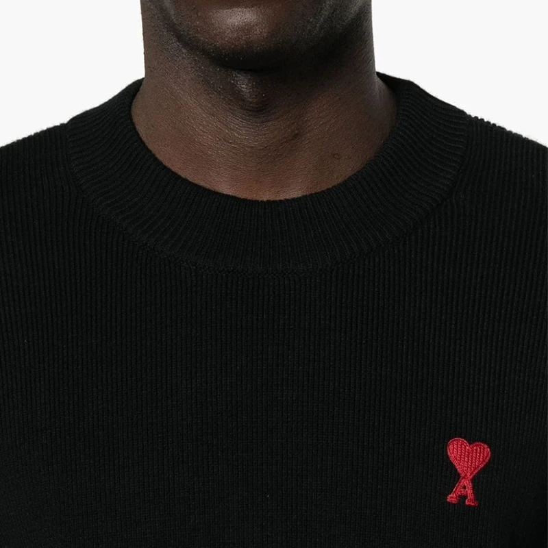 AMI PARIS SS24红色爱心刺绣毛衣 UKS046KN0042 001 商品