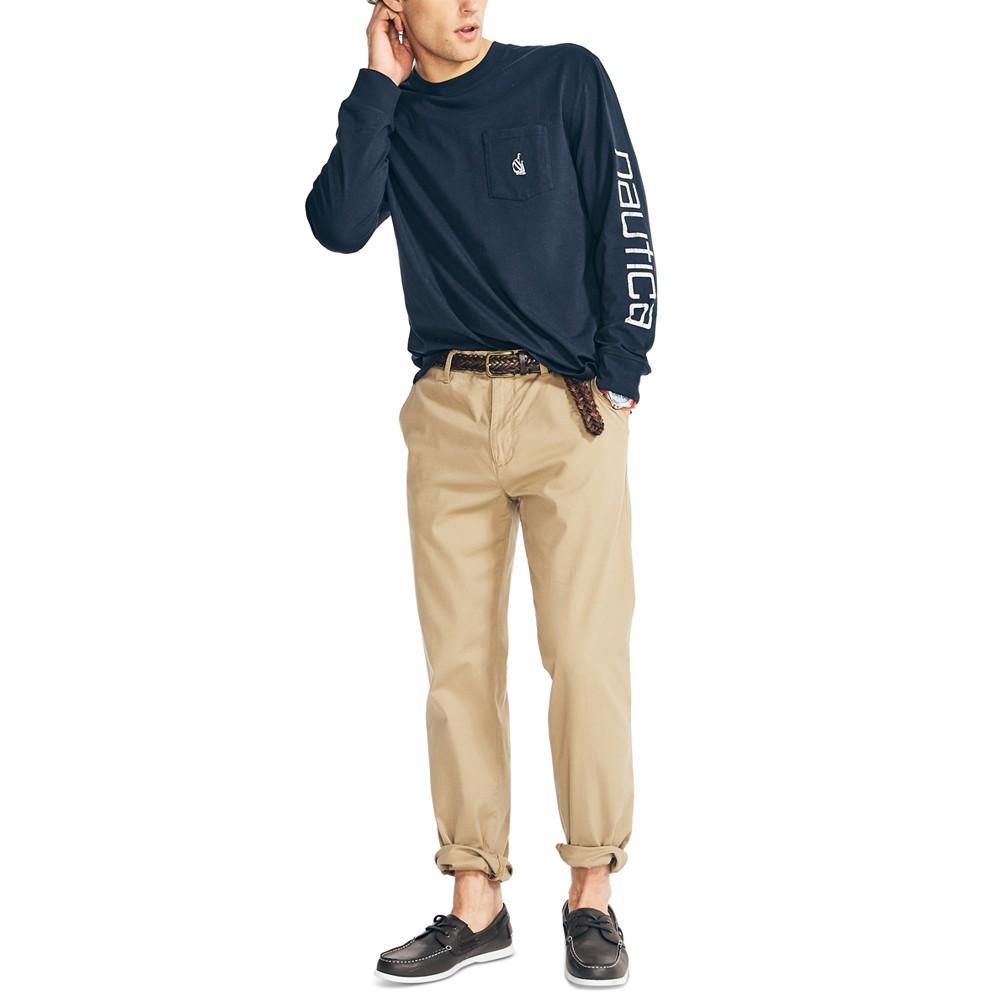 商品Nautica|Men's Relaxed-Fit Long-Sleeve Graphic Pocket T-Shirt,价格¥451,第6张图片详细描述