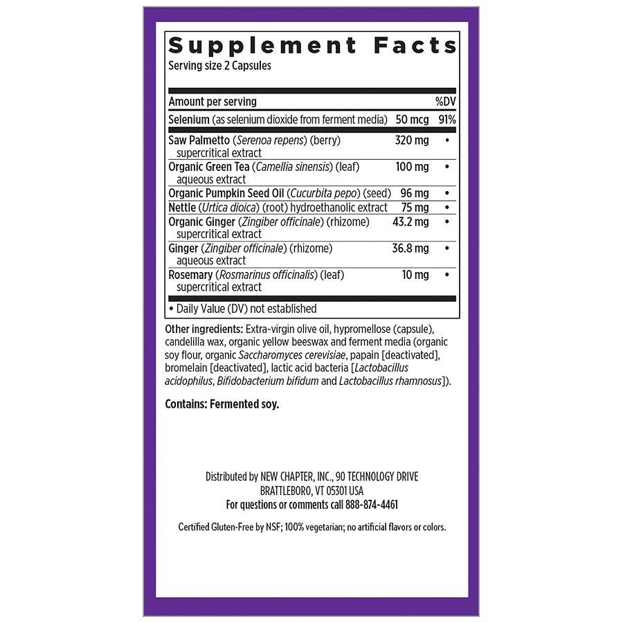 商品New Chapter|Prostate 5LX: Saw Palmetto Blend, Vegetarian Capsules,价格¥409,第5张图片详细描述
