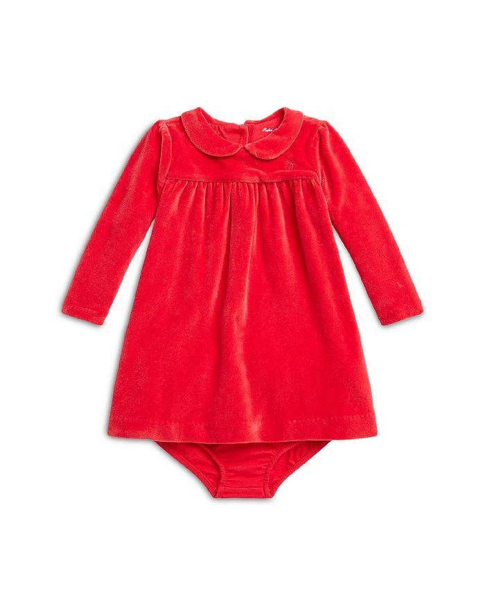 商品Ralph Lauren|Girls' Velour Dress & Bloomers Set - Baby,价格¥113,第1张图片