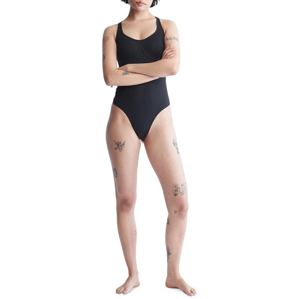 商品Calvin Klein|Bonded Flex Bodysuit QF6753,价格¥109,第2张图片详细描述