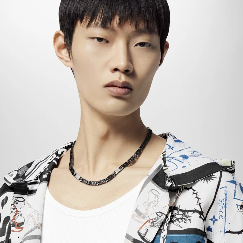 商品Louis Vuitton|【预售3-7天】LV/路易威登 男士深钌色精钢/金属项链,价格¥7864,第5张图片详细描述
