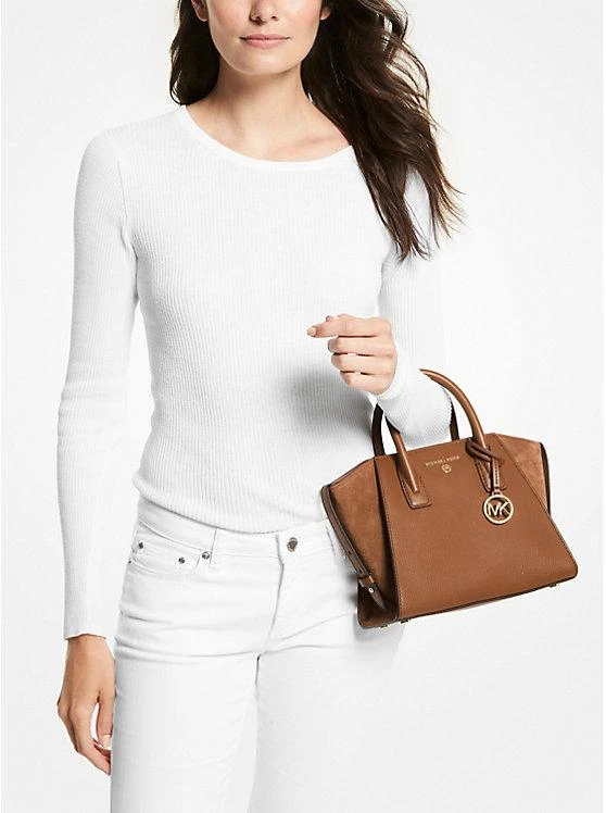 商品Michael Kors|Avril Small Leather Top-Zip Satchel,价格¥1112,第3张图片详细描述