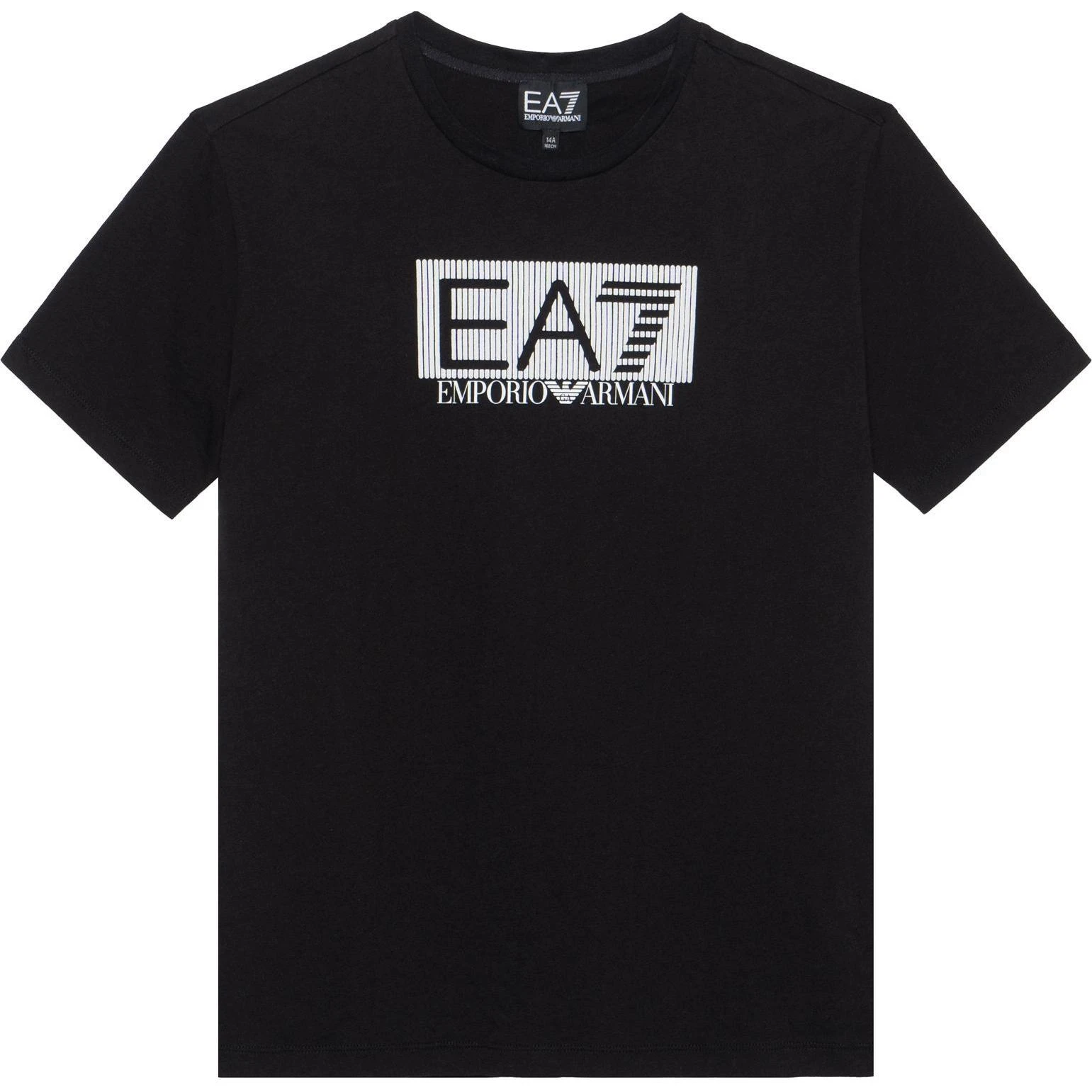 商品[国内直发] Emporio Armani|阿玛尼T恤 SS23 EA7系列  字母印花圆领休闲短袖 黑色 儿童款,价格¥411,第1张图片