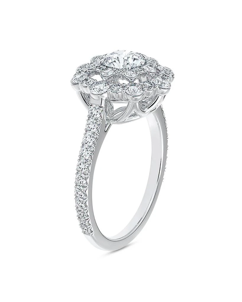 Center of My Universe® Floral Halo Ring in 18K White Gold, 1.80 ct. t.w. 商品