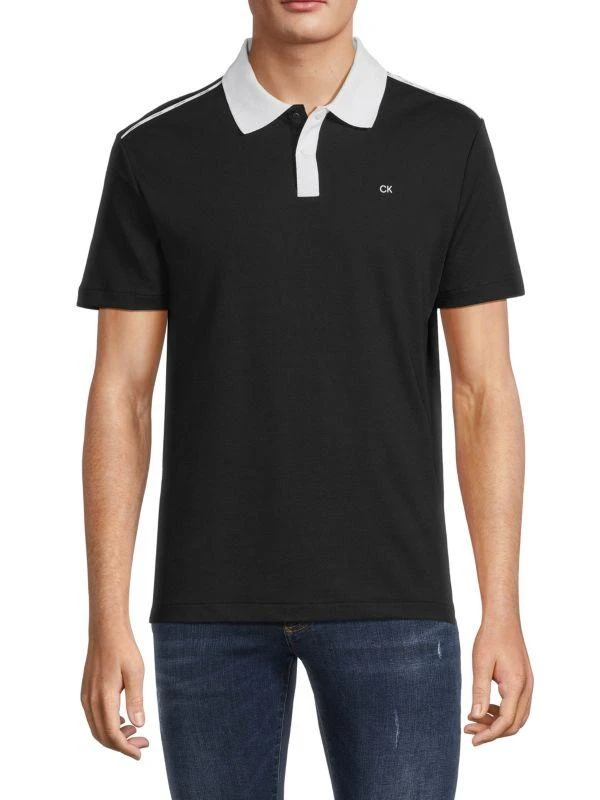 商品Calvin Klein|Contrast Collar Polo,价格¥243,第1张图片