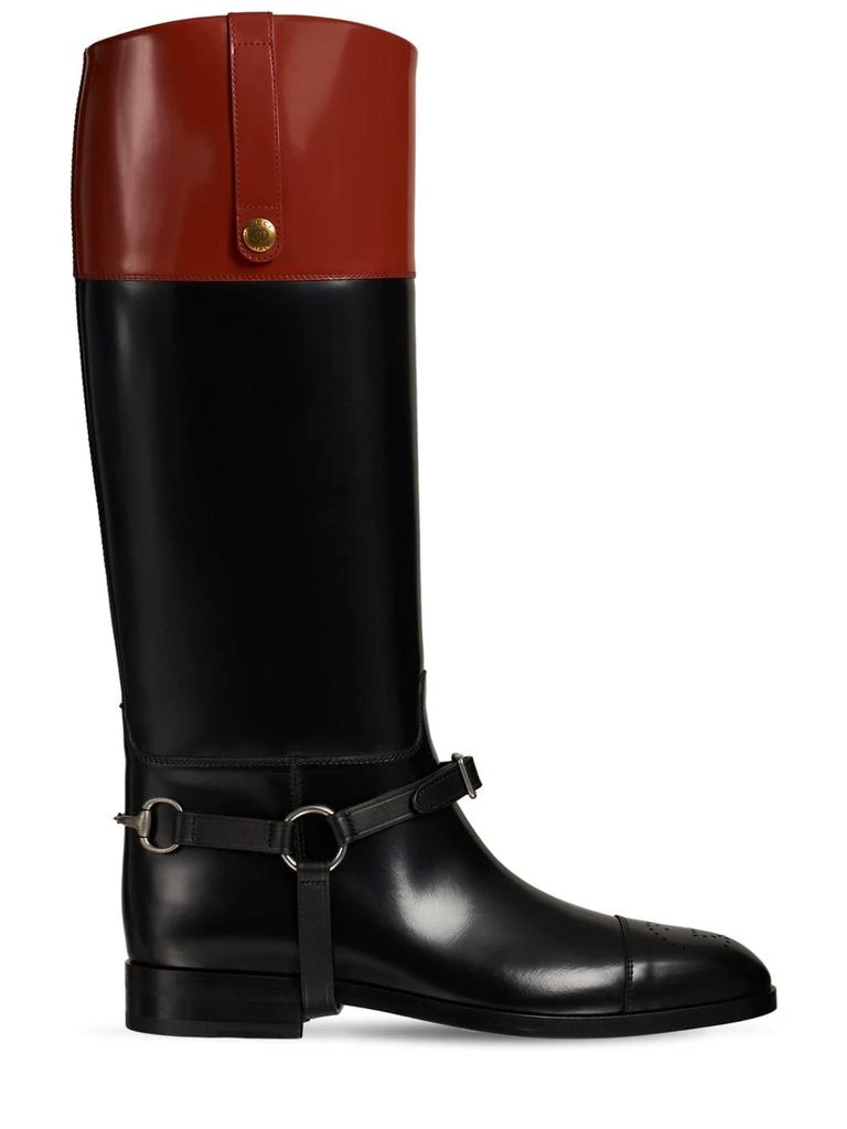 商品Gucci|Leather Knee Boots W/ Harness,价格¥15656,第1张图片